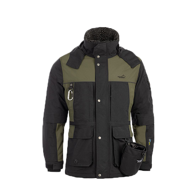 Winterjacke Herren Schwarz/Oliv – Bild 1