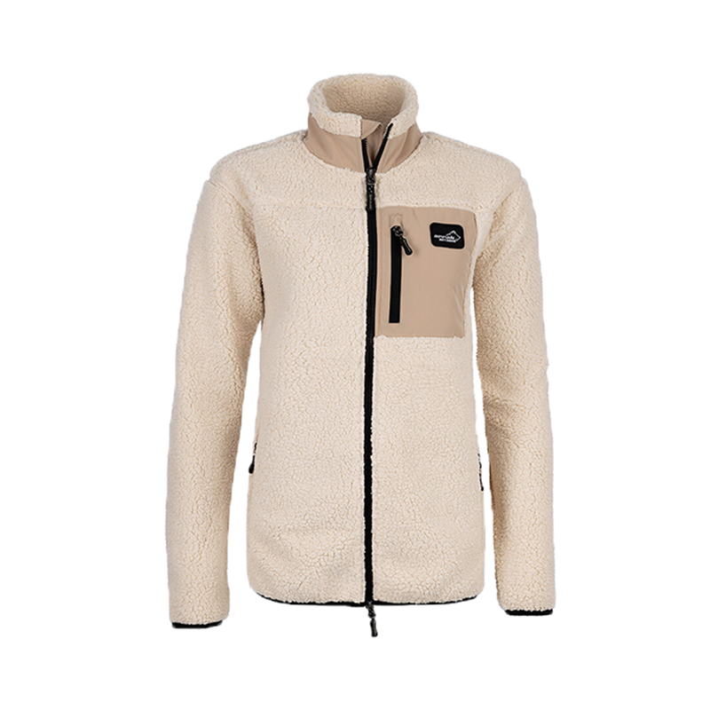 Sherpa Fleecejacke Damen Creme – Bild 1