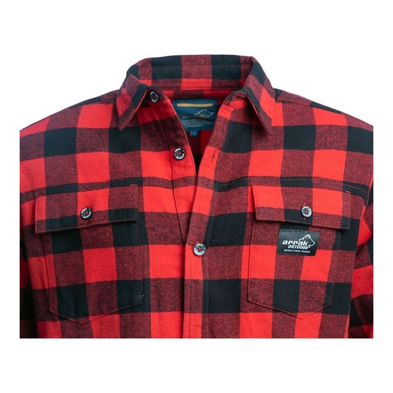 Flanellhemd Herren Rot