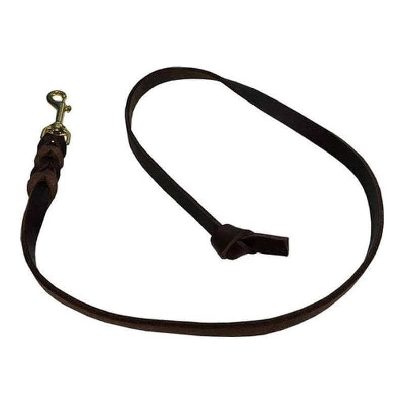 Deutsche Fettlederleine 12mm braun