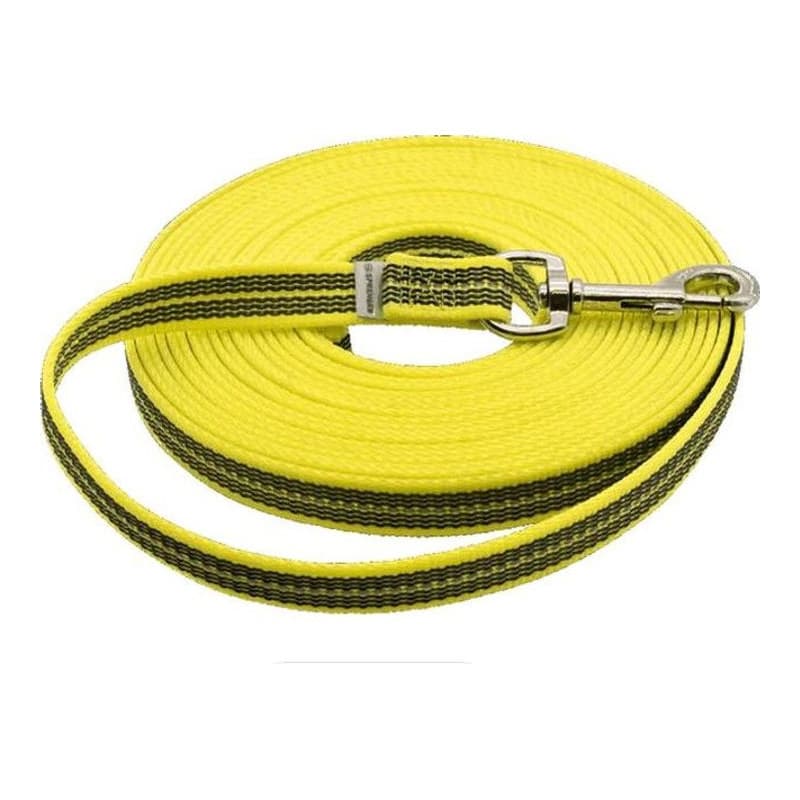Double rubberized leash black 20mm with black carabiner