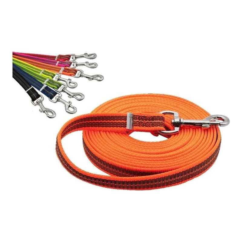 Double rubberized leash with brass carabiner