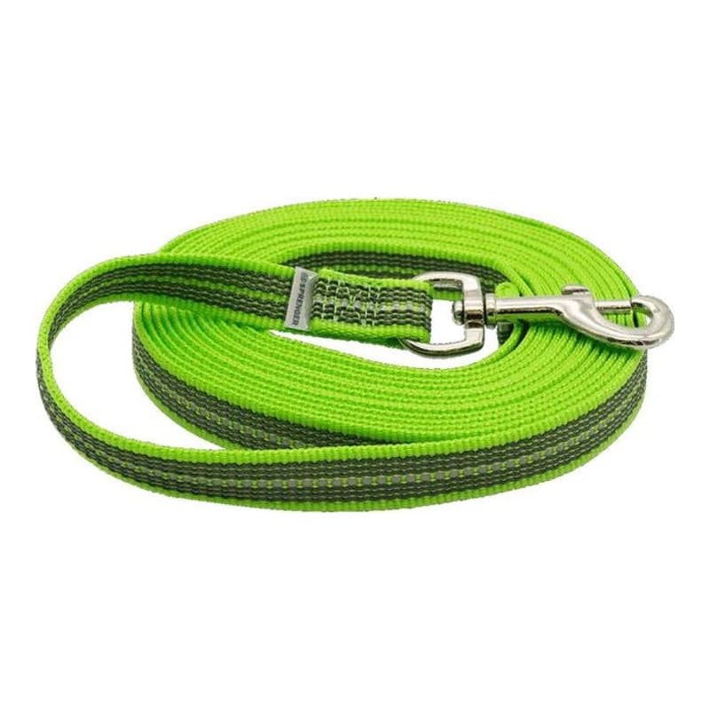 Double rubberized leash with brass carabiner