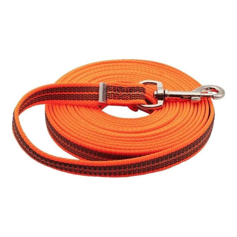 Double rubberized leash with brass carabiner