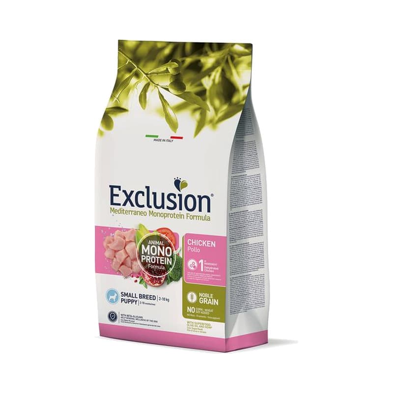 Exclusion Mediterraneo Noble Grain Puppy Huhn Small