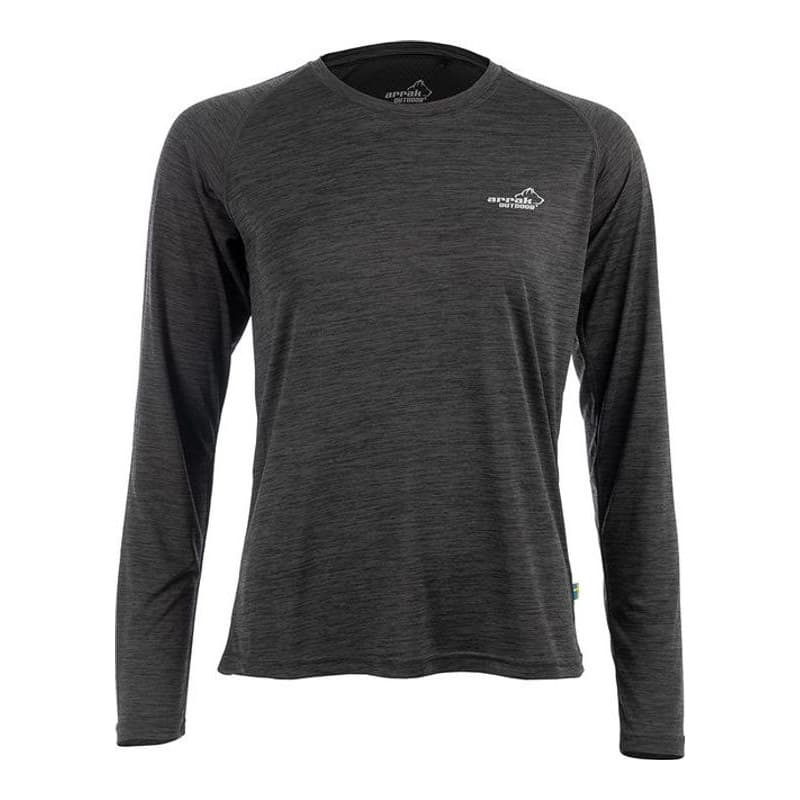 Action Funktions-T-Shirt Langärmelig Damen Schwarz