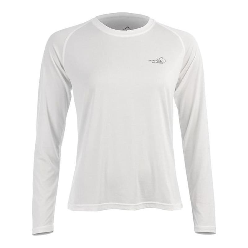 Action Funktions-T-Shirt Langärmelig Damen Weiß