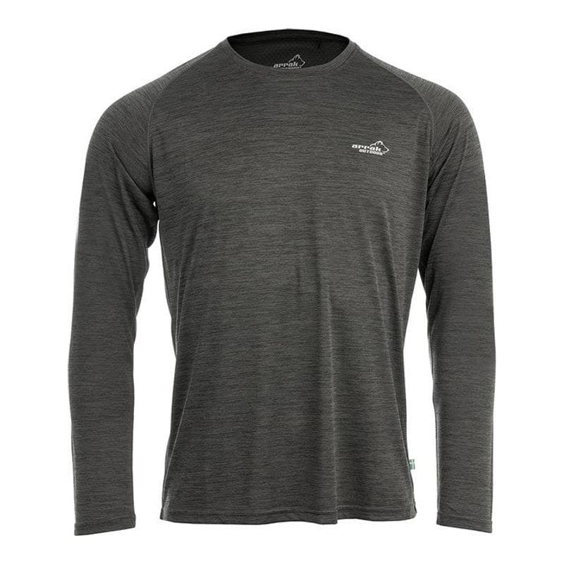 Action Funktions-T-Shirt Langärmelig Herren Schwarz