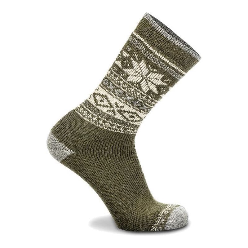 Aktive Socken aus Wolle Olivgrün