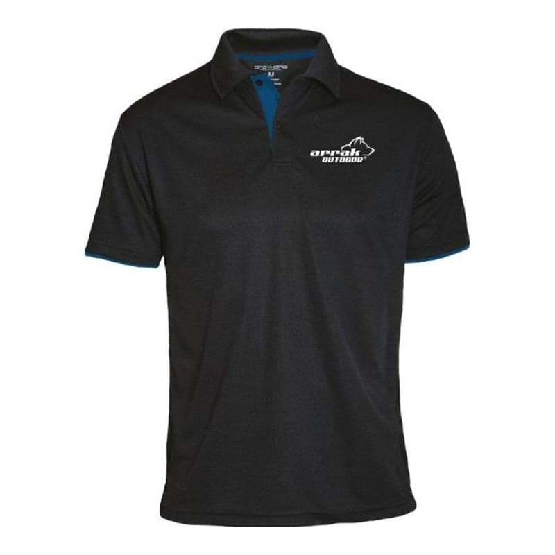 Arrak Funktionspolohemd mit Kontrastfarben Herren Schwarz/Blau