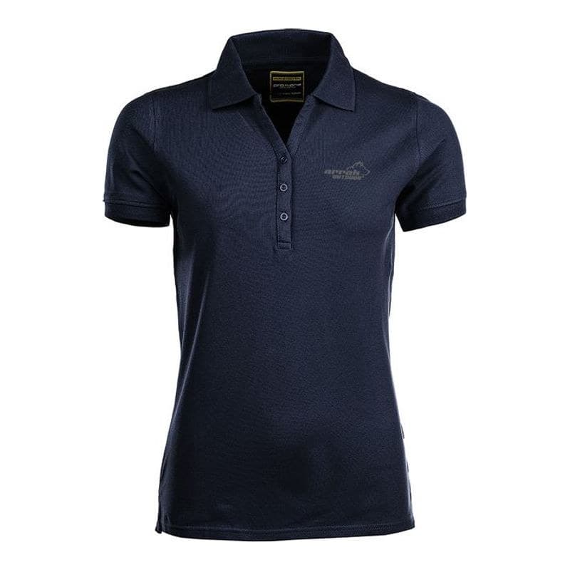 Arrak Piqué-Polohemd Damen Blau