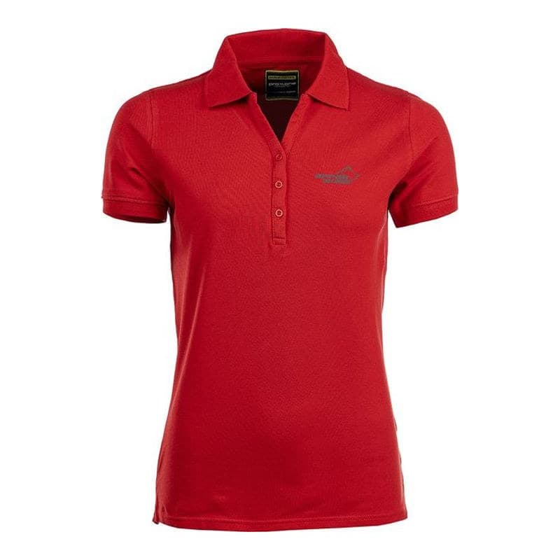 Arrak Piqué-Polohemd Damen Rot