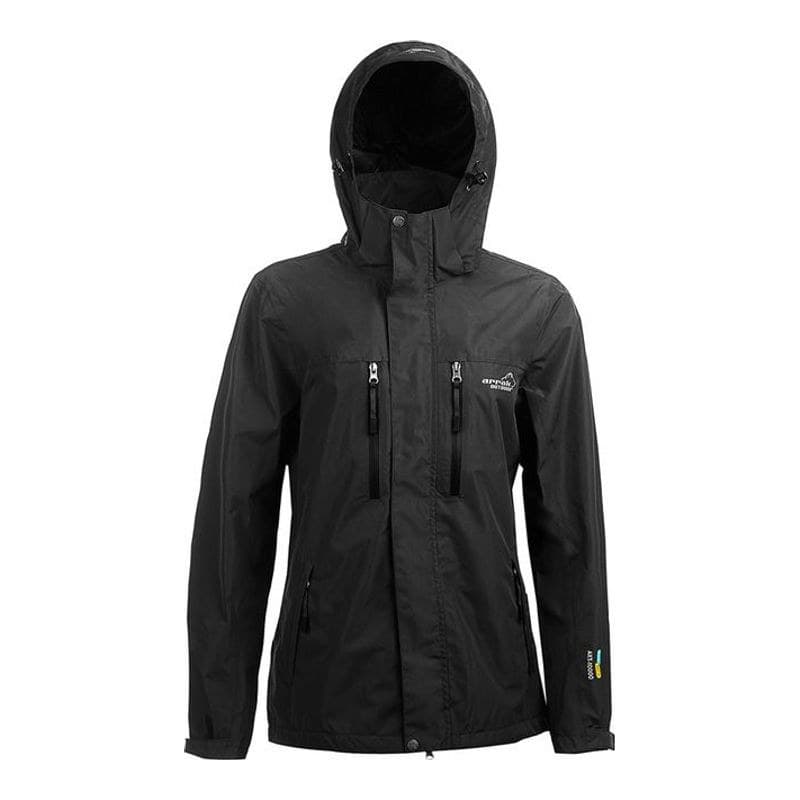 Arrak Regenjacke für Damen Schwarz