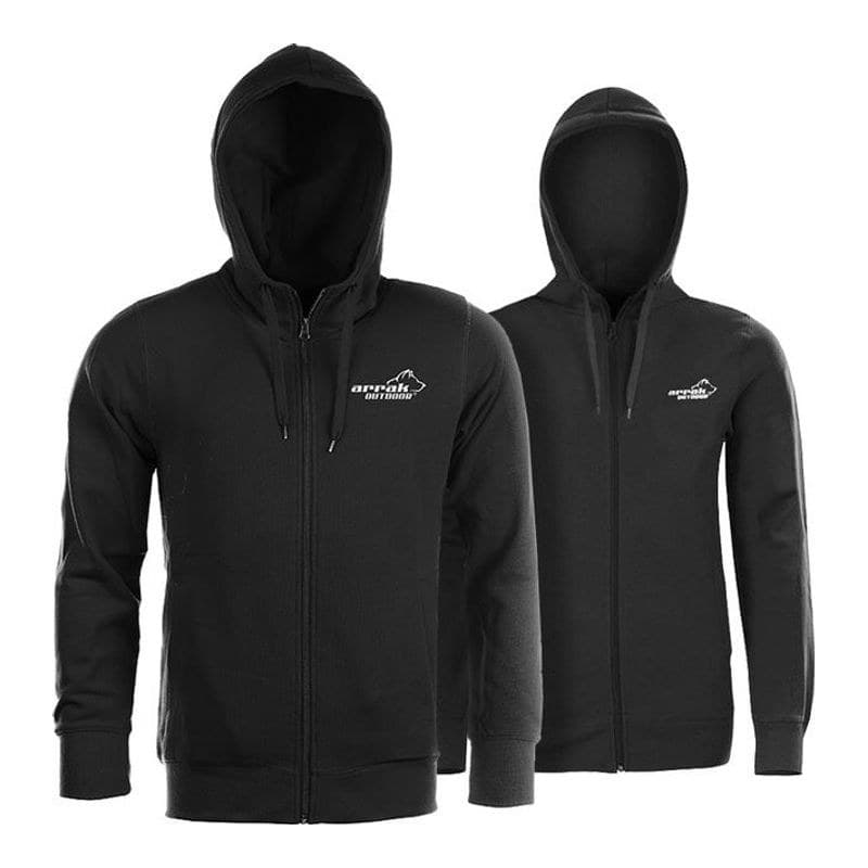 Arrak Zip Hood Schwarz