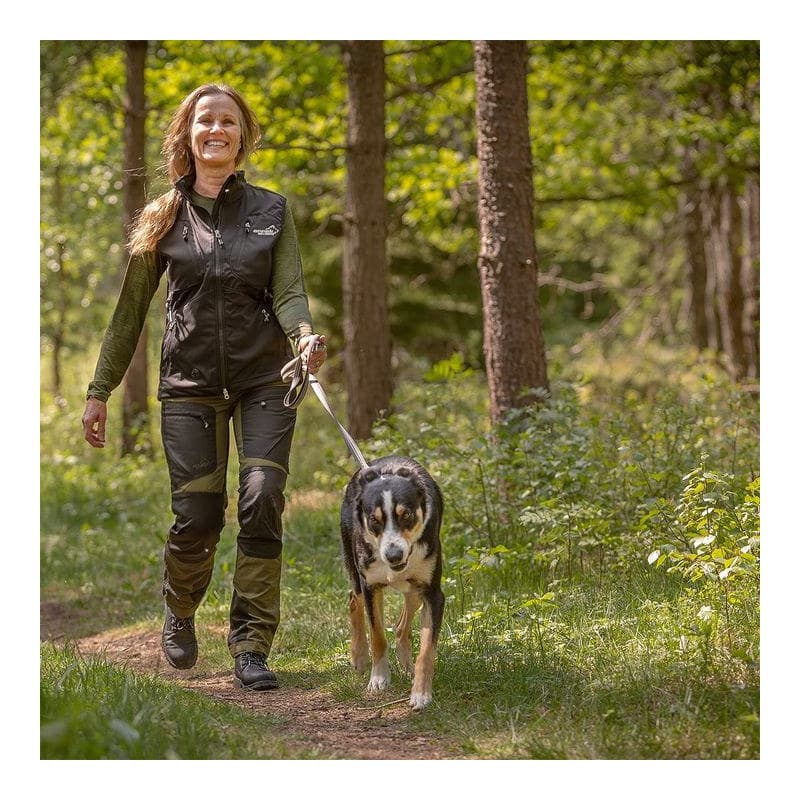 Hose Active Stretch Dame Lang Olivgrün