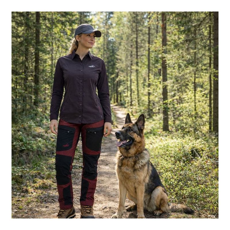 Hose Active Stretch Damen Burgundy
