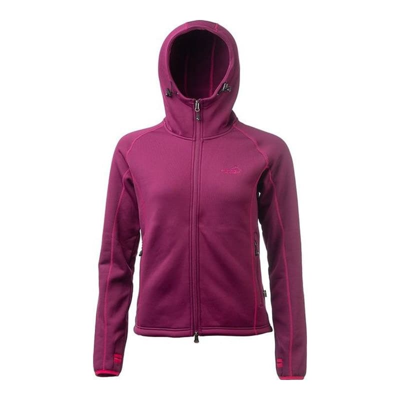 Kapuzenpullover Powerfleece Damen Fuchsie