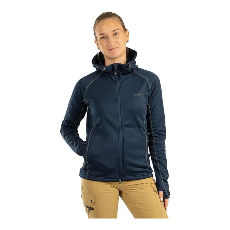 Kapuzenpullover Powerfleece Damen Marineblau