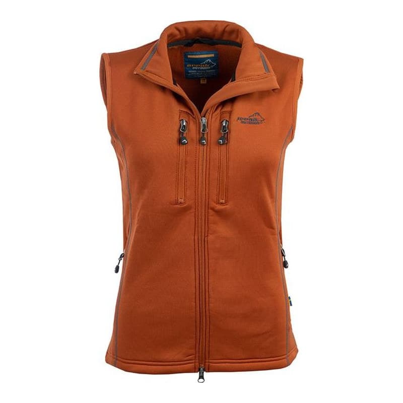 Power Fleece Weste Damen Burnt Orange