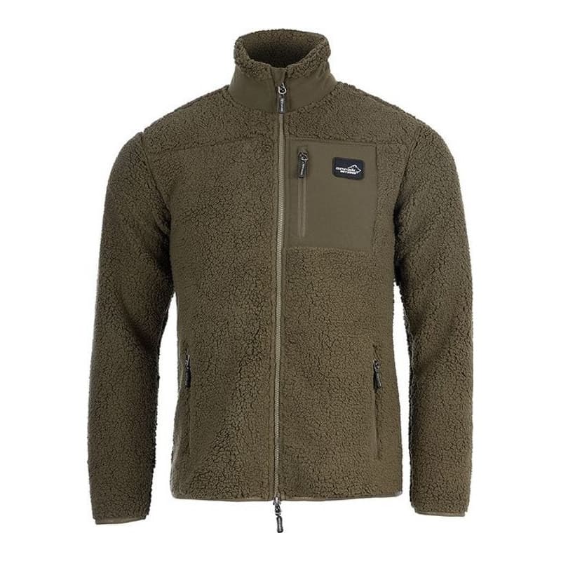 Sherpa Fleecejacke Herren Olivgrün