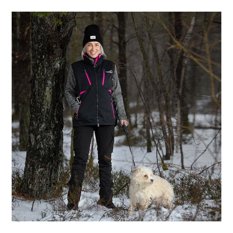 Softshellweste Acadia Damen Schwarz/Rosa
