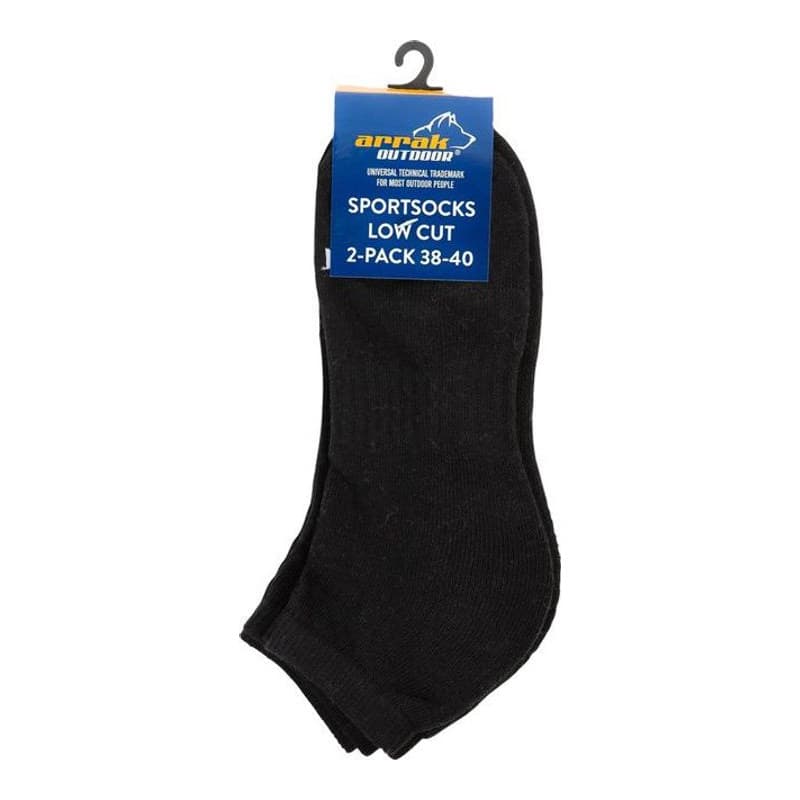 Sportsocken Low Cut 2er-Pack Schwarz