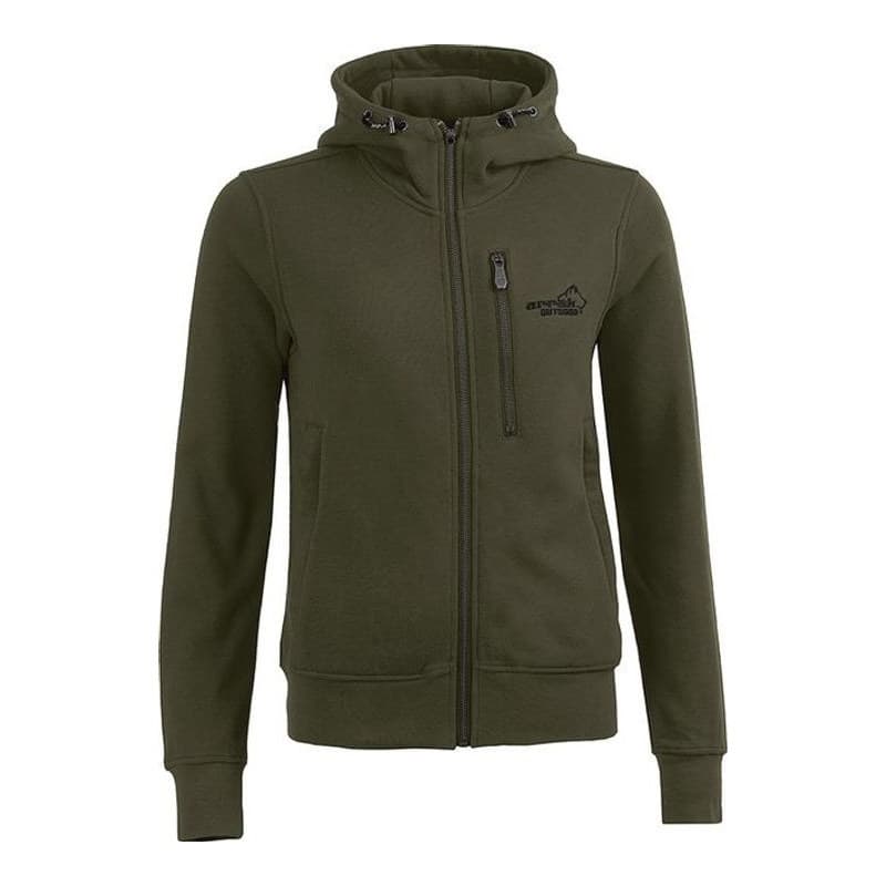 Sporty Hoodie Damen Olivengrün