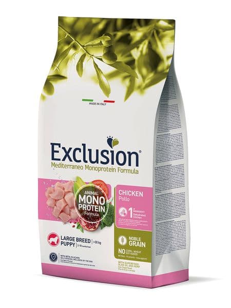 Exclusion Mediterraneo Noble Grain Puppy Huhn