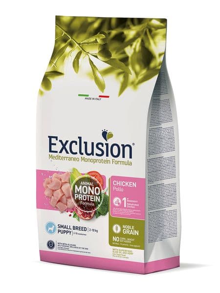 Exclusion Mediterraneo Noble Grain Puppy Huhn
