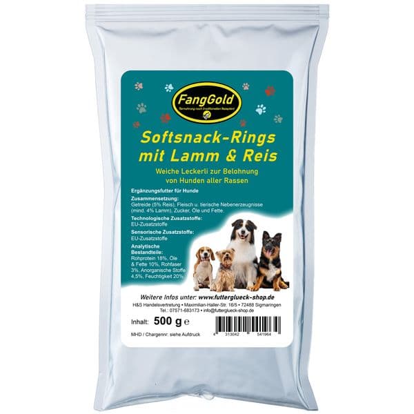 FangGold Softsnack-Rings mit Lamm & Reis