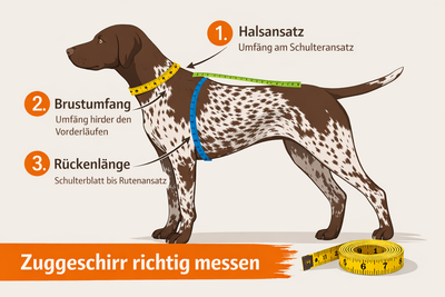 Zuggeschirr richtig messen – so findest du die passende Grösse für deinen Hund