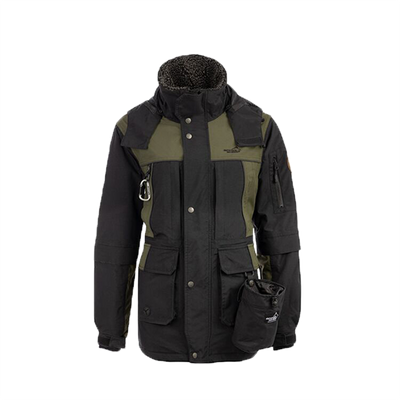 Winterjacke Damen Schwarz/Oliv – Nahrungsergänzung für Hunde