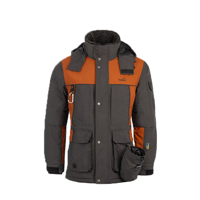 Winterjacke Herren Anthrazit/Orange – Nahrungsergänzung für Hunde
