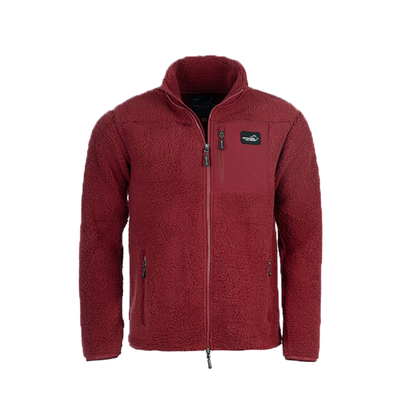 Sherpa Fleecejacke Herren Dunkelrot – Nahrungsergänzung für Hunde