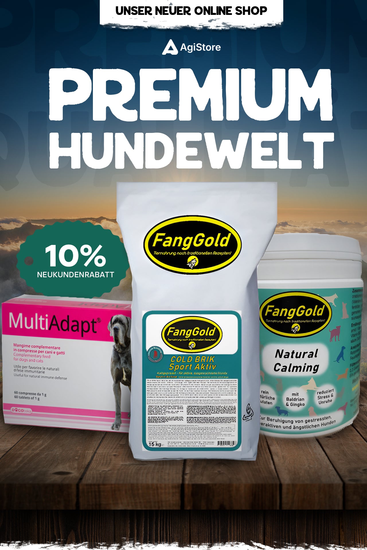 Hochwertiges Hundefutter, Hundeleckerlies und Outdoor-Bekleidung bei AgiStore